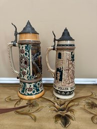 Two Tall German Steins