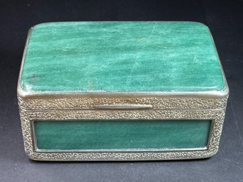 Solid Silver And Jade Table Box Superior Quality