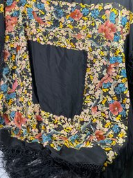 Hand Embroidered Floral Shawl