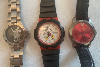 Trio Of Mickey Mouse Watches