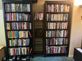 2 Black Wooden Bookshelves