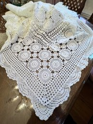 Cotton Crocheted Tablecloth 109' Long