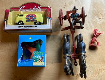 Vintage Iron Toy And Friends