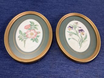 Pair Of Floral Prints Made For Avon