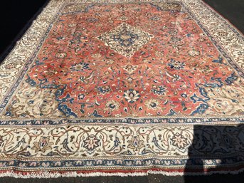 Esfahan Hand Kn Persian Rug ,10 Feet By 12 Feet 8 Inch