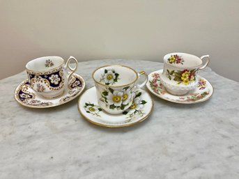 3 Queens Bone China Teacups