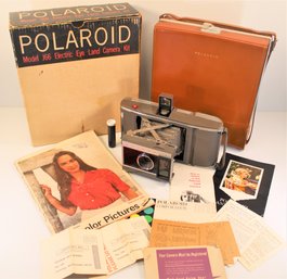 Original Polaroid J66 Land Camera In Original Case With Extras - Nice Condition