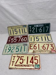 Vintage Mass License Plates - Years 1964-1981