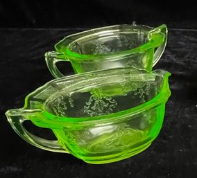 Uranium Glass Sugar Bowls