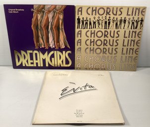 Dream Girls, A Chorus Line & Evita Record Lot