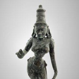 12' Tall Oxidized Bronze Goddess Parvati Statue