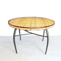 Vintage Glass Bamboo Coffee Table