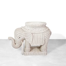 1970s Rattan Elephant Stool