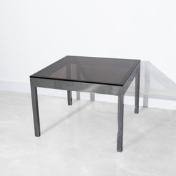 Postmodern Chrome & Smoked Glass Coffee Table