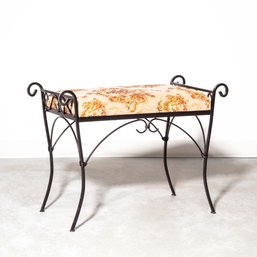 Wrought Iron Embroidered Stool