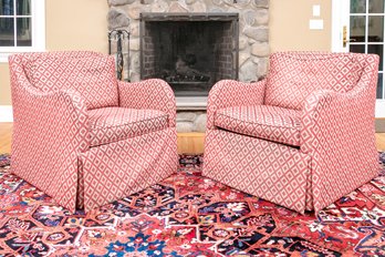 Pair Of Upholstered Bernhardt Armchairs