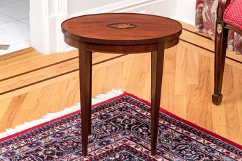 Baker Marquetry Inlaid Occasional Table
