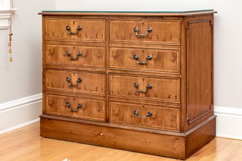 Beautiful Yew Wood Filing Cabinet