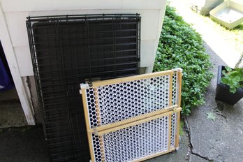 Dog Crate And Gate