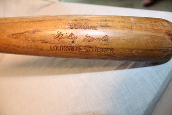 Vintage Louisville Slugger Mickey Mantle Bat - MM4 On Knob