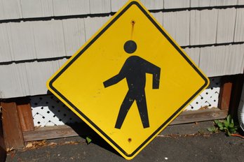 Pedestrians Crossing Road Sign 41' Top To Bottom (not Shippable)