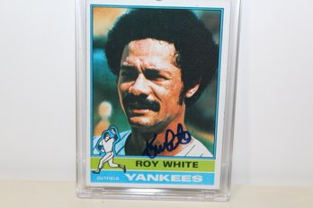 1976 Yankees Roy White Card - Signed