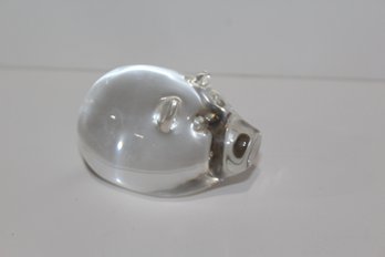 Steuben Crystal Pig Sculpture Figurine Paperweight - Clear Art Glass