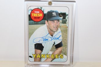 1969 Card Signed By Tom Tresh
