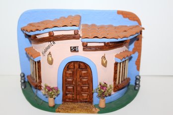 Fantastic Clay Miniature Adobe House- Titled Margarita! Hand-painted & Created - Video Link!