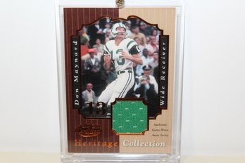 NY Jets Don Maynard HOF - Patch Card - Authentic Game Worn Away Jersey