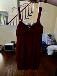 David Meister Dress, Size 8, Solid Red