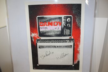 2015 Poster - Jesus And Mary Chain - Signed By 2 Members Of The Band