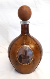 Vintage Authentic Italian Hand Tooled Leather Wrapped 11' Decanter