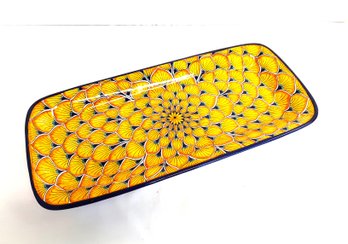 Fabulous Cosmolena Ravello Hand Painted Ceramic  21' Rectangular Platter - Italy