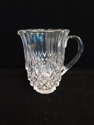 Beautiful Vintage Diamond Cut Glass Water Pitcher