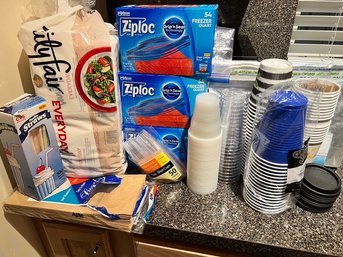 Paper Products, Ziploc, NIB, Napkins,NIB