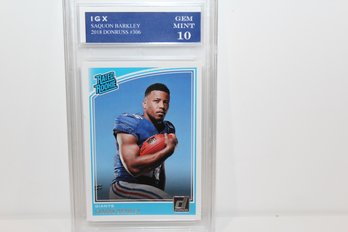 2018 Saquon Barkley Rookie Card Rated Gem Mint 10!