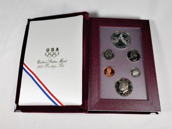 1988 Prestige Mint Set With Silver $1 Olympic Coin