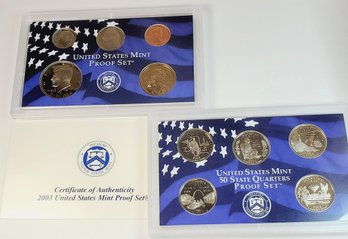 Complete 2003 United States Proof Set With State Quarters