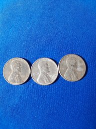 Three Steel Pennies 2  1943 1  1958 Lot 3