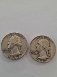 2 1957 Quarters  107