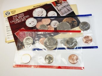 1990 Uncirculated U.S. Mint Set P And D Mints