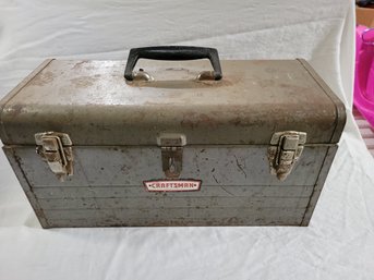 Silver Craftsman Toolbox With Tools