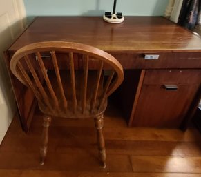 Founder's Cherry Wood Desk, File Cabinet And Chair