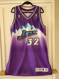 Authentic Vintage 1990s Champion Karl Malone Utah Jazz #32 NBA Basketball Jersey