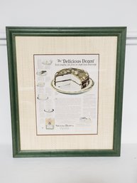 Vintage Swan's Down Cake Flour Advertising Framed & Matted Ad