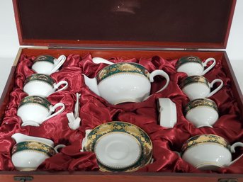 Never Used Karosa Versailles France Shengcilin Ceramic Fine Porcelain Tea Set Service For Six