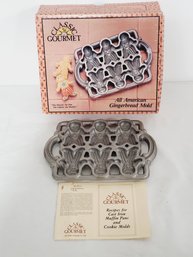 NOS Classic Gourmet All American Gingerbread Mold Cast Iron 73-022