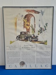 Cadillac Ad From Sat Eve Post, Dec. 1928 Framed