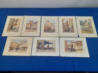 Italy: 8 Colored Prints, A&C Block, Early 1900's (11)